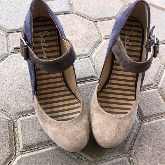 Splendid Larabee Colorblock Suede Wedge - Picture 3 of 8